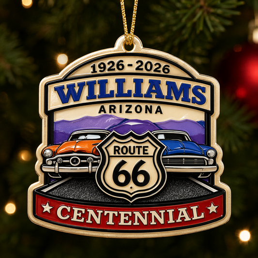 (3) Route 66 Centennial Ornaments – Williams, AZ Edition - Wholesale Program