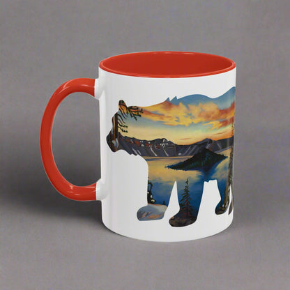 Crater Lake Bear Colored Mug
