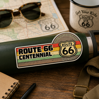 Route 66 Centennial Stickers (30) (4") – Bulk Wholesale Orders