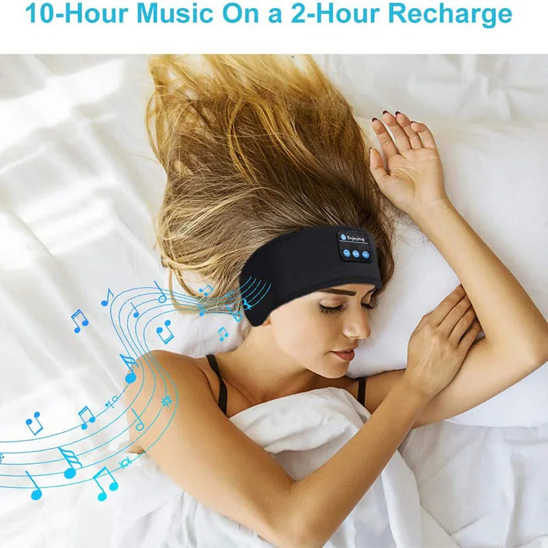 Sleep Headphones Bluetooth 5.0 Headband, Wireless Earphones Music Sleep Earbuds Sleeping Eye Mask with HD Stereo Speakers for Workout Running Travel Yoga, Ideal Gifts