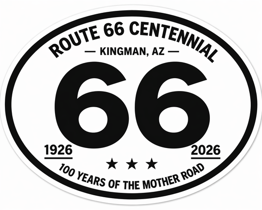 (10) Route 66 Centennial Stickers  Kingman, AZ – Bulk Wholesale Orders