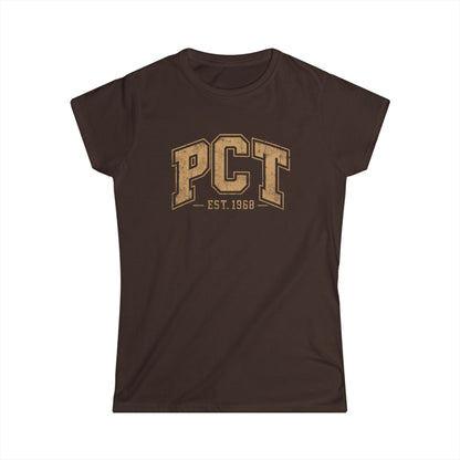 PCT Vintage Collegiate T-Shirt — 'PCT EST. 1968' Retro College Tee