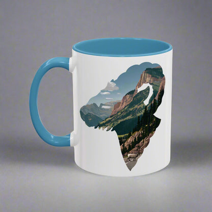 Glacier National Park Big Horned Sheep Colored Mug