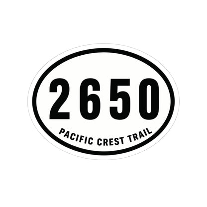 Pacific Crest Trail 2650 Oval Sticker — Kiss-Cut Hiking Decal