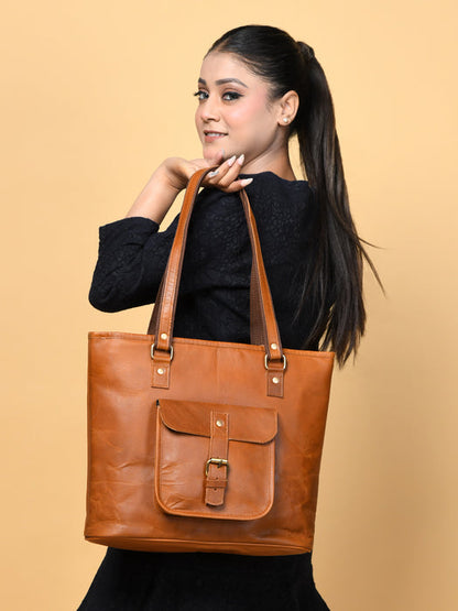 Classic Chic Genuine Leather Tote