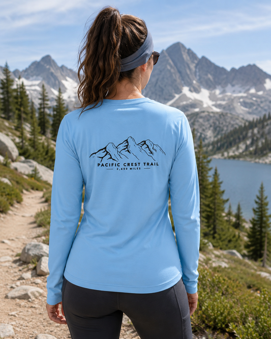 Pacific Crest Trail Women’s UPF 50 Long Sleeve Shirt | Front & Back Print