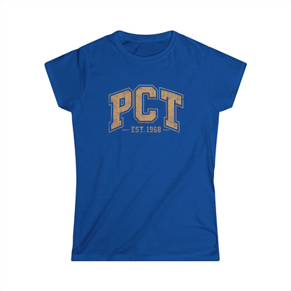 PCT Vintage Collegiate T-Shirt — 'PCT EST. 1968' Retro College Tee