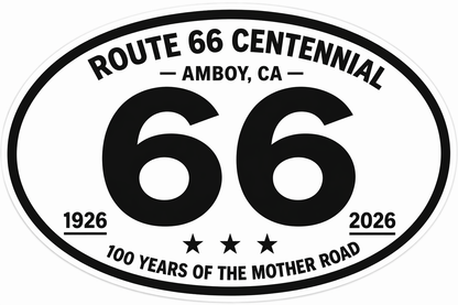 Amboy, CA Route 66 Centennial Stickers (4') (A44)– Bulk Wholesale Orders