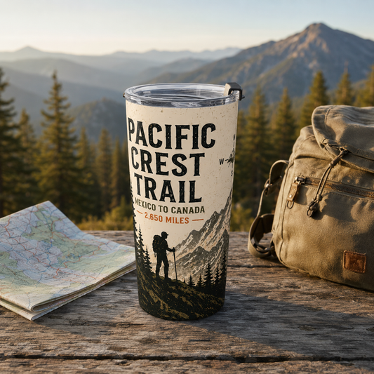 Pacific Crest Trail 20oz Insulated Tumbler | Mountain Hiking Travel Mug