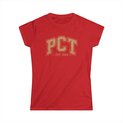 PCT Vintage Collegiate T-Shirt — 'PCT EST. 1968' Retro College Tee
