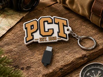 Pacific Crest Trail Memory Vault USB-C Keychain | Trail Collectible Supporting the PCTA