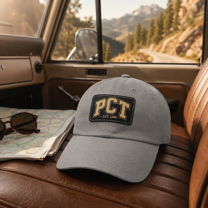 Pacific Crest Trail Est. 1968 Leather Patch Baseball Cap