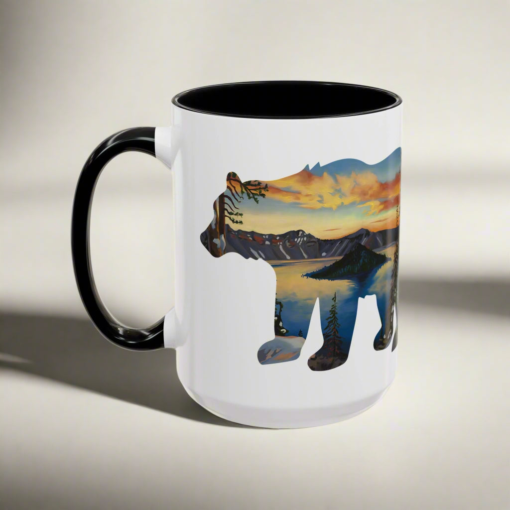 Crater Lake Bear Colored Mug