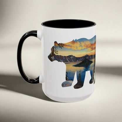Crater Lake Bear Colored Mug