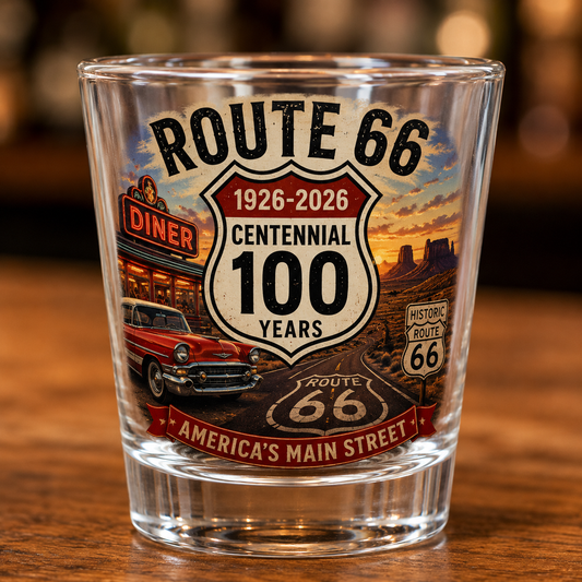Route 66 Centennial Shot Glasses (3) – Bulk Wholesale Orders