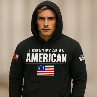 Identify as an American Black Hoodie