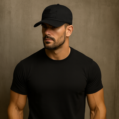 FLEX-FIT - AMERICAN Flag Blackout Hat