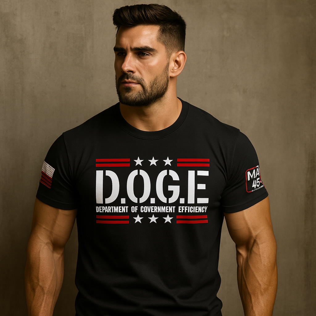D.O.G.E. Black T-Shirt w/red