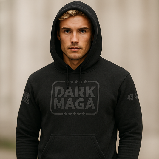 Dark MAGA Black Hoodie