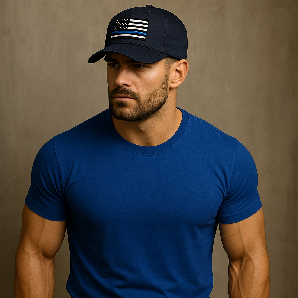 TRUCKER - AMERICAN FLAG W/ BLUE STRIPE