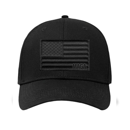 TRUCKER - AMERICAN Flag Blackout Hat