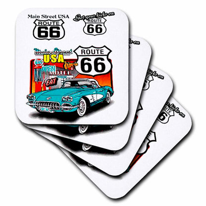 3dRose Signs - Route 66 - Coasters (cst_1010)