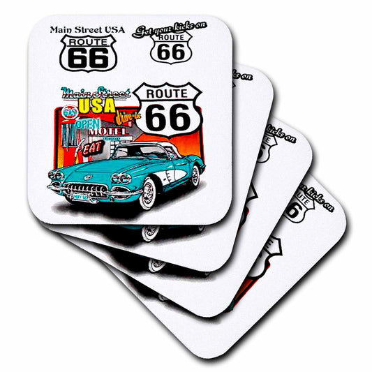 3dRose Signs - Route 66 - Coasters (cst_1010)
