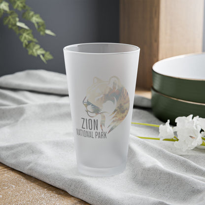 Zion National Park Mountain Lion Frosted Pint