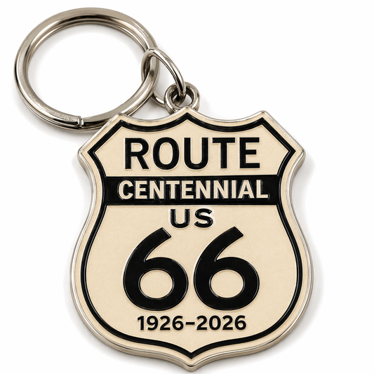 (2) Route 66 Centennial Keychains – Wholesale Program