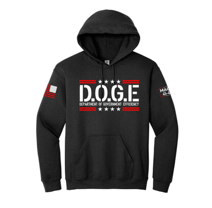 D.O.G.E Black Hoodie w/red