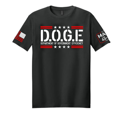 D.O.G.E. Black T-Shirt w/red