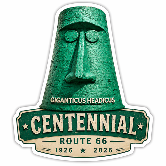 (14) Route 66 Centennial Stickers  Giganticus Headicus, AZ – Bulk Wholesale Orders
