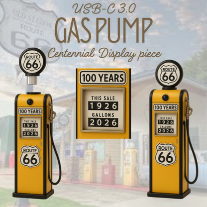 Route 66 Gas Pump – Centennial Display Piece (USB-C 3.0)