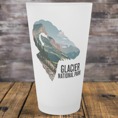 Glacier National Park Big Horned Sheep Frosted Pint