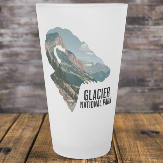 Glacier National Park Big Horned Sheep Frosted Pint