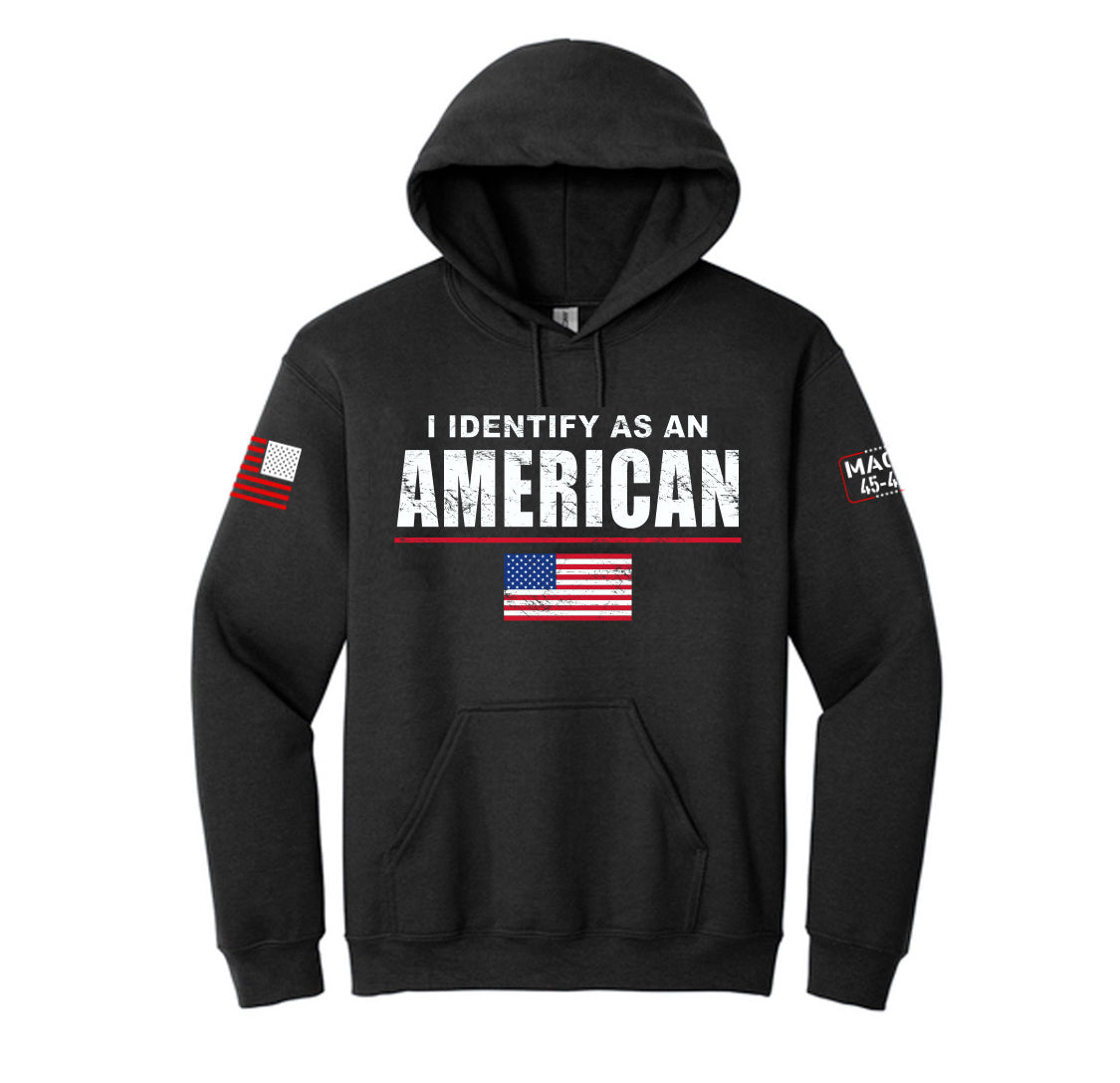Identify as an American Black Hoodie