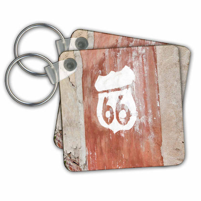 3dRose Key Chains Kansas, USA. Route 66. (kc-206166-1)