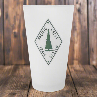 Pacific Crest Trail Classic Marker Frosted Pint Glass