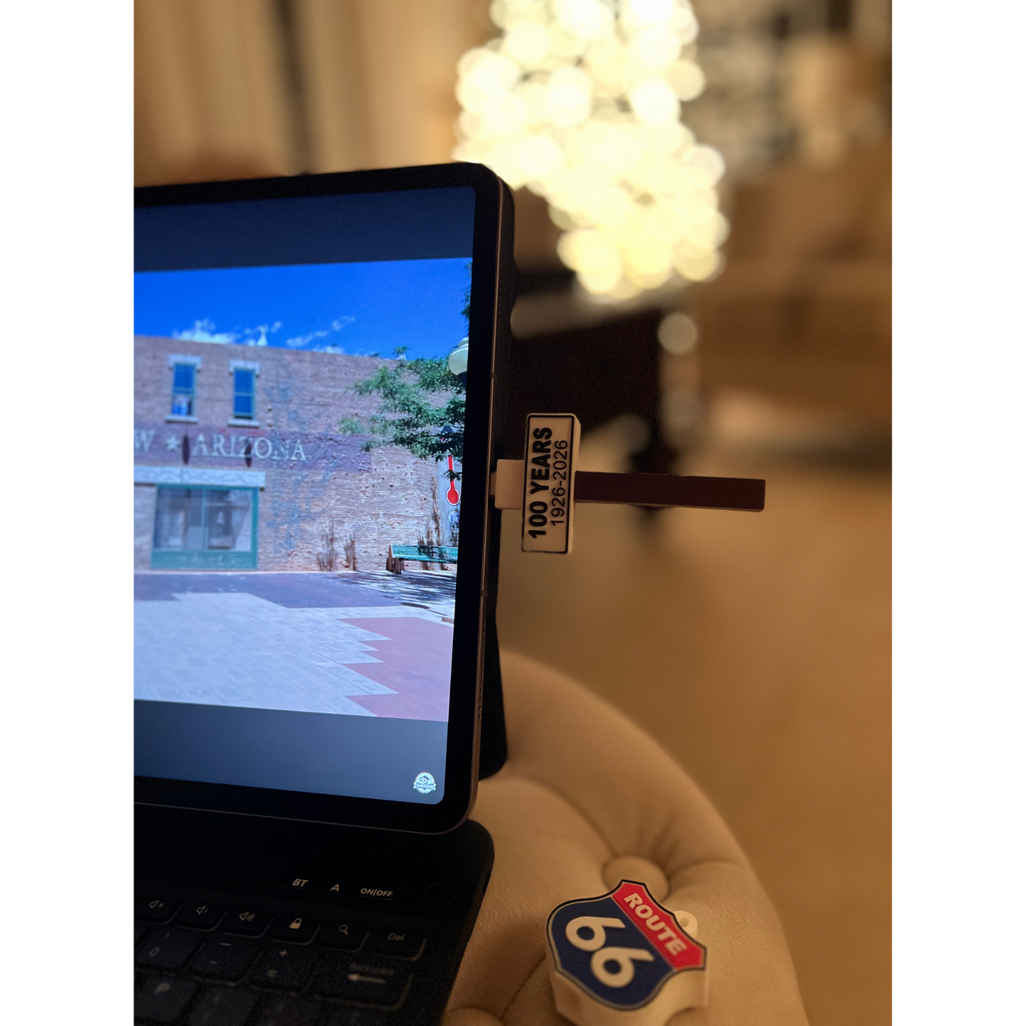Route 66 Centennial Ornament –  Hidden USB-C Keepsake | $5 from every purchase supports Route 66 Preservation