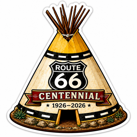 (22) Route 66 Centennial Stickers (3") – Bulk Wholesale Orders