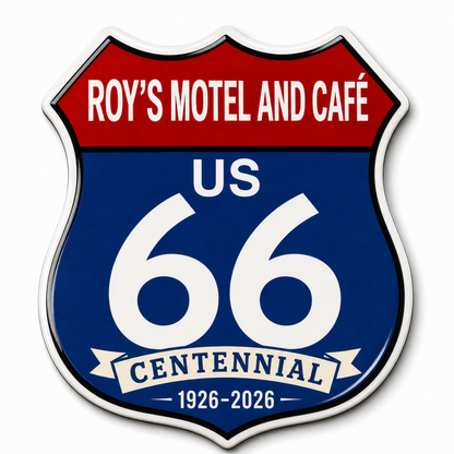 Roys Motel and Cafe Route 66 Centennial Stickers (3") (A46) – Bulk Wholesale Orders