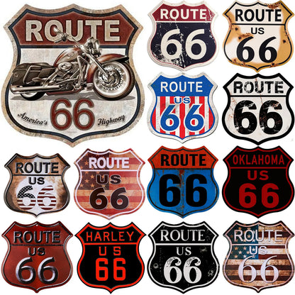 Route 66 American Dreams Shield Metal Tin Signs Posters