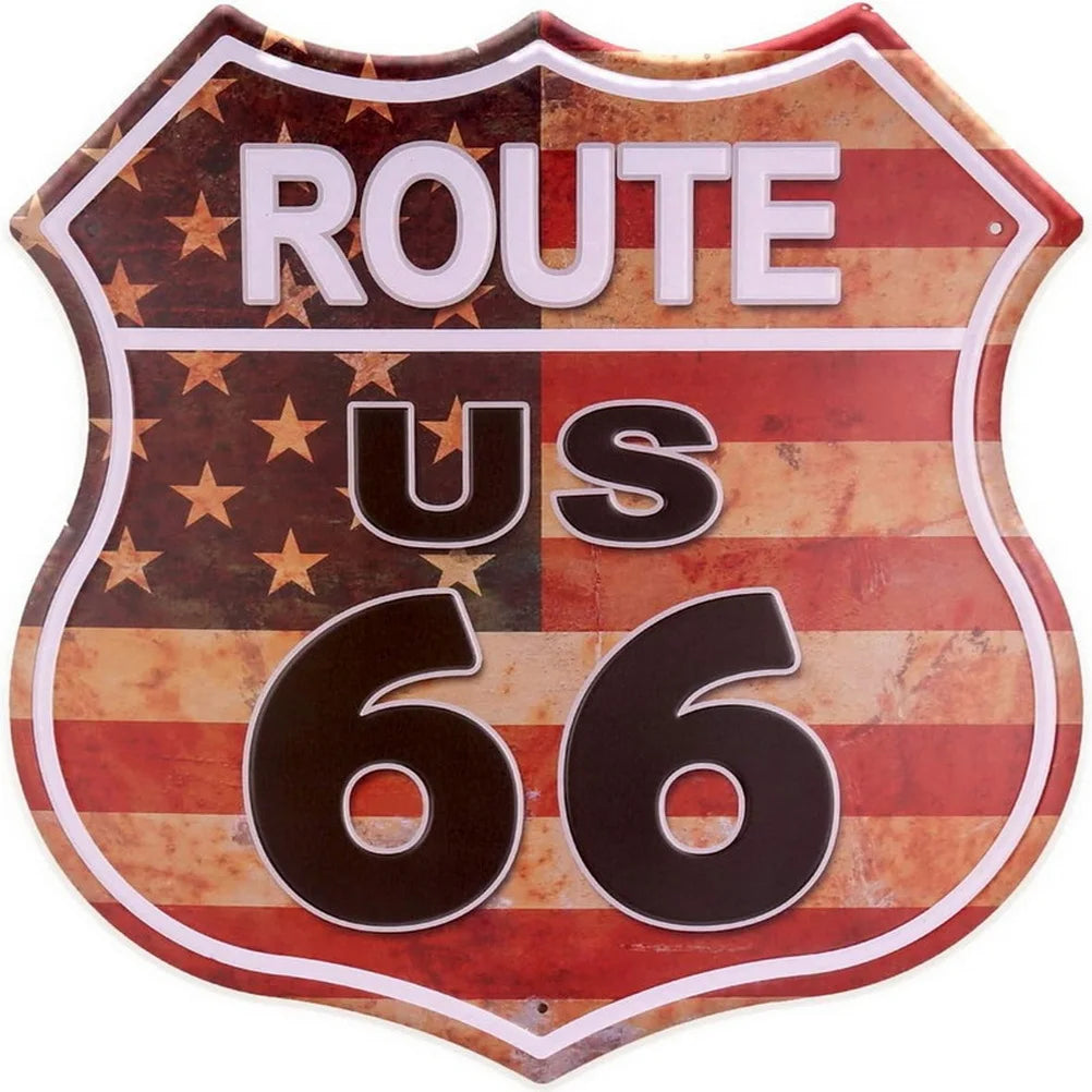 Route 66 American Dreams Shield Metal Tin Signs Posters