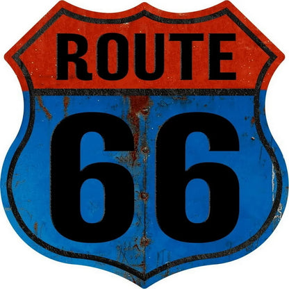 Route 66 American Dreams Shield Metal Tin Signs Posters