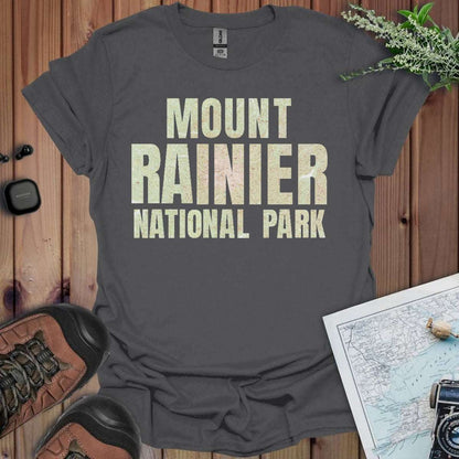 Mount Rainier Topographic Map National Park Unisex Fit Soft T-Shirt
