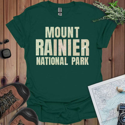 Mount Rainier Topographic Map National Park Unisex Fit Soft T-Shirt