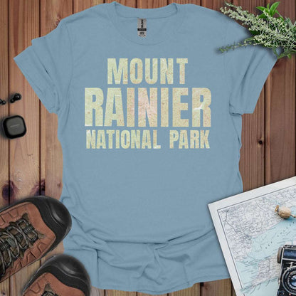 Mount Rainier Topographic Map National Park Unisex Fit Soft T-Shirt