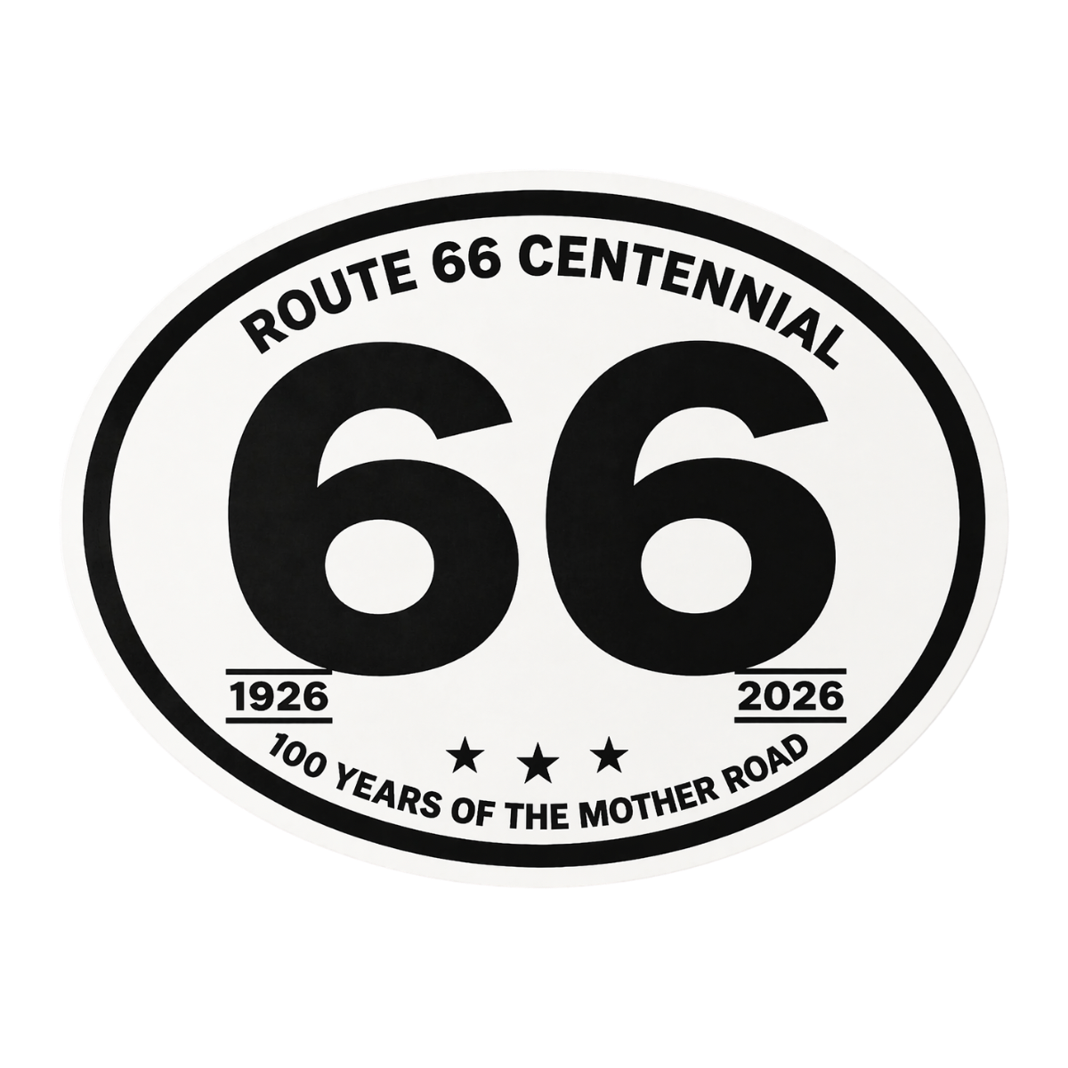 (17) Route 66 Centennial Stickers (3") – Bulk Wholesale Orders