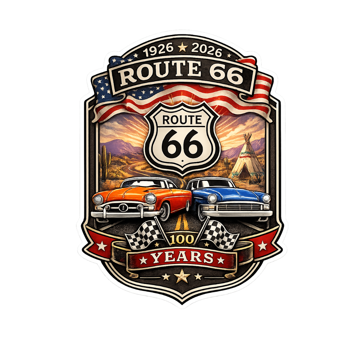 (1) Route 66 Centennial Magnets – Bulk Wholesale Orders