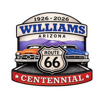 (2) Williams Route 66 Centennial Stickers – Bulk Wholesale Orders